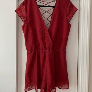 Lovers & Friends romper open-back lace up